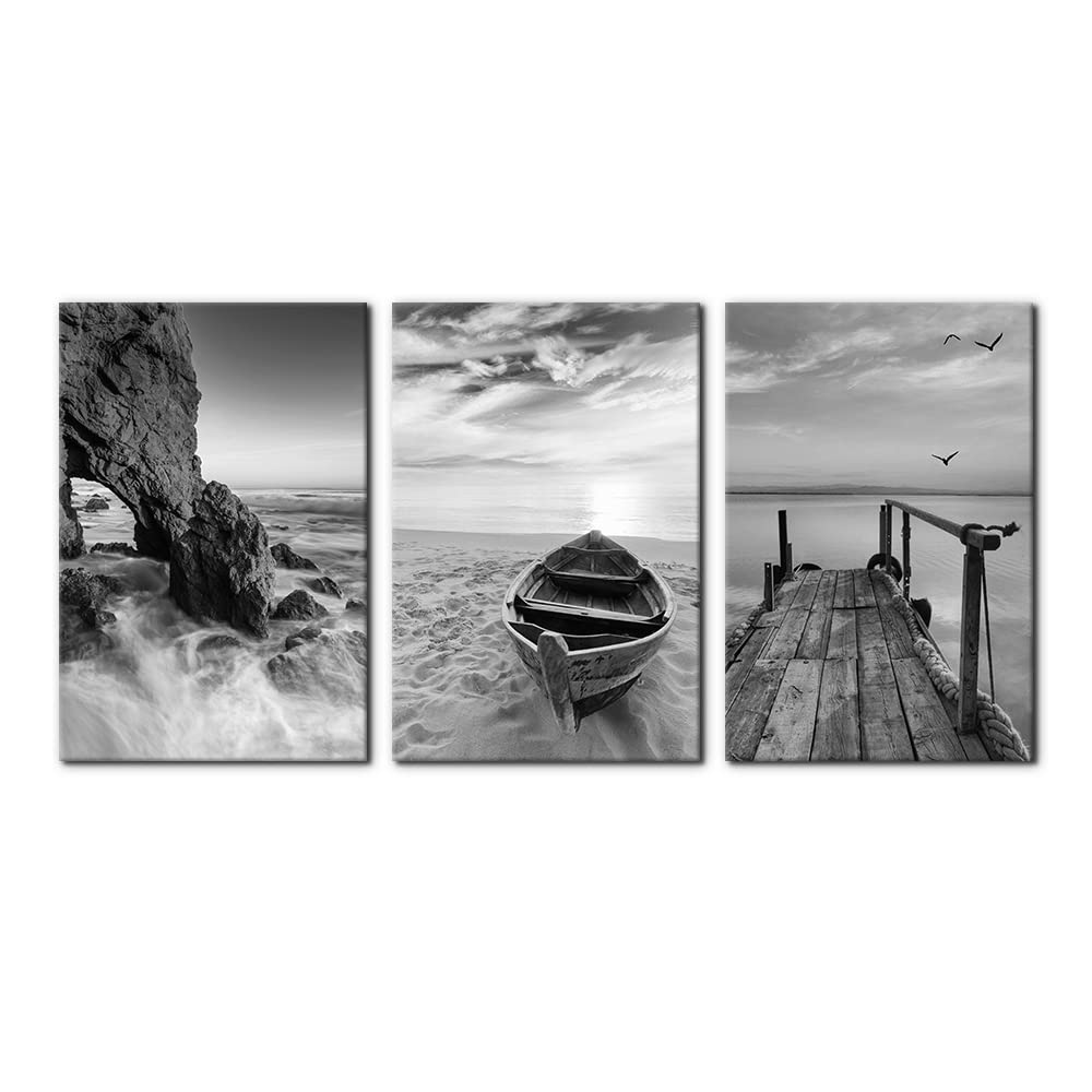 3 Pieces Mountain Canvas Wall Art for Living Room Nature Landscape Picture Sunflower Wall Decor for Bedroom Home Decoration Sunrise Grand Teton National Park Painting Framed Artwork - 12" x 16" x 3