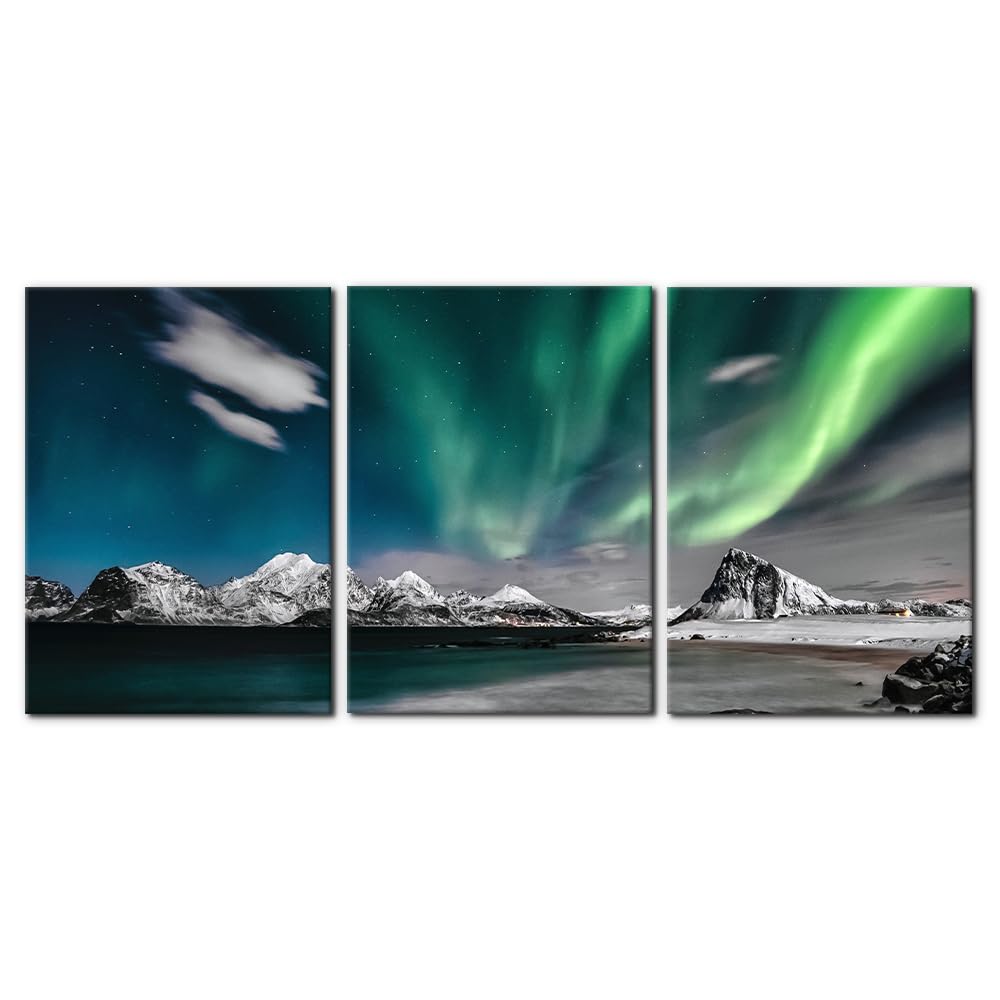 3 Pieces Mountain Canvas Wall Art for Living Room Nature Landscape Picture Sunflower Wall Decor for Bedroom Home Decoration Sunrise Grand Teton National Park Painting Framed Artwork - 12" x 16" x 3