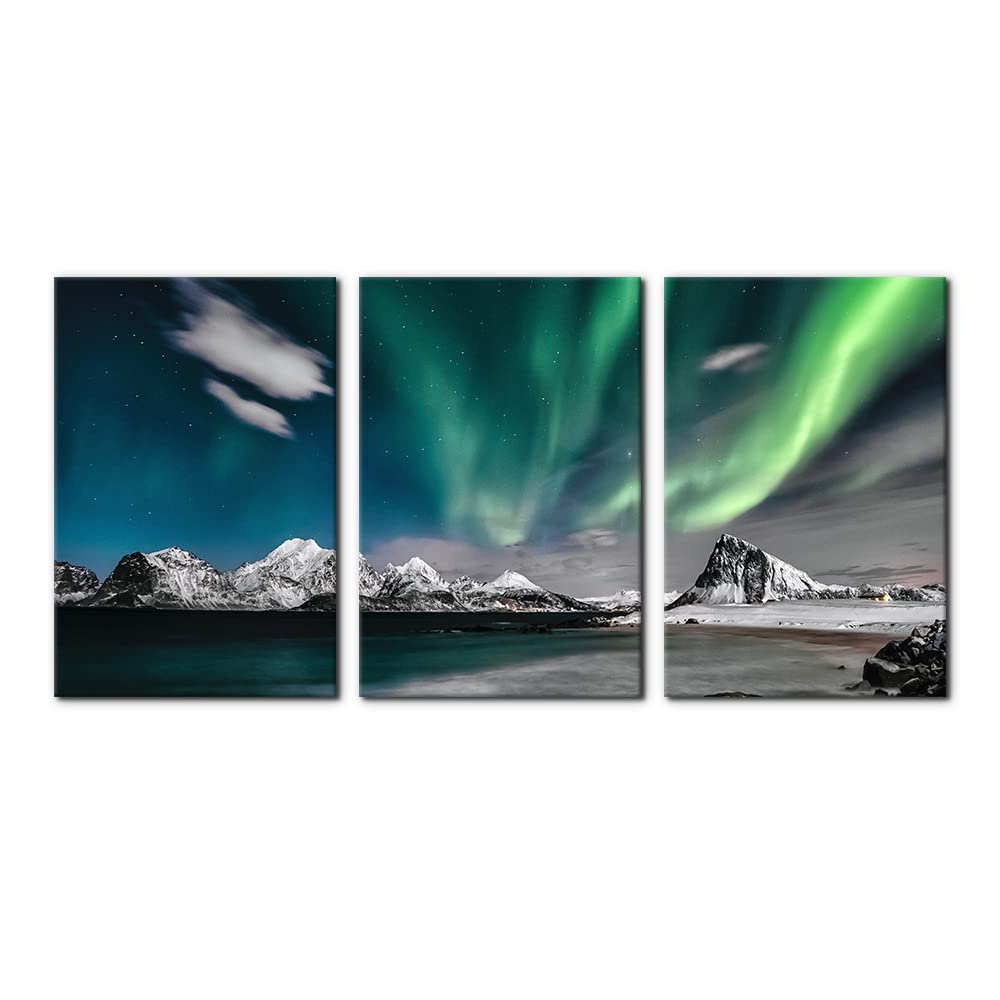 3 Pieces Mountain Canvas Wall Art for Living Room Nature Landscape Picture Sunflower Wall Decor for Bedroom Home Decoration Sunrise Grand Teton National Park Painting Framed Artwork - 12" x 16" x 3