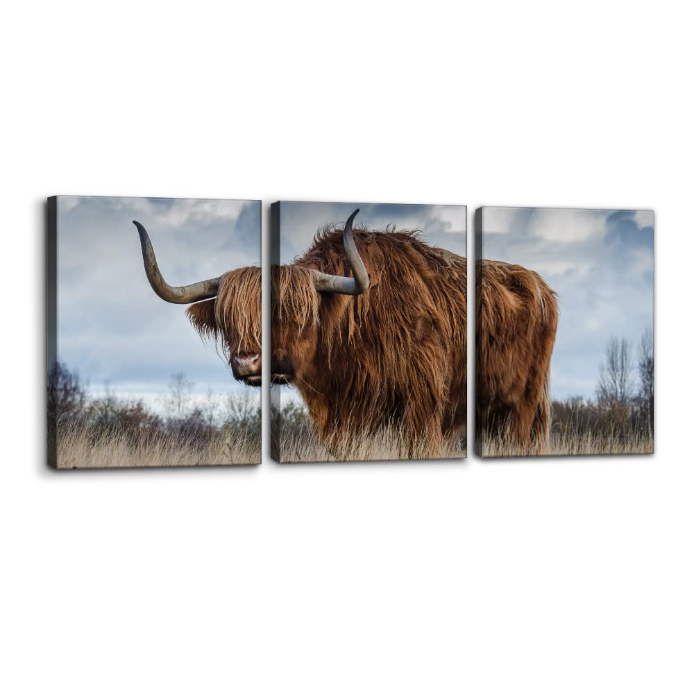 3 Pieces Mountain Canvas Wall Art for Living Room Nature Landscape Picture Sunflower Wall Decor for Bedroom Home Decoration Sunrise Grand Teton National Park Painting Framed Artwork - 12" x 16" x 3