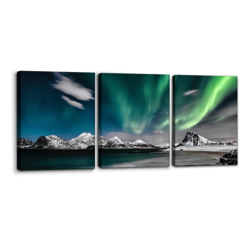 3 Pieces Mountain Canvas Wall Art for Living Room Nature Landscape Picture Sunflower Wall Decor for Bedroom Home Decoration Sunrise Grand Teton National Park Painting Framed Artwork - 12" x 16" x 3