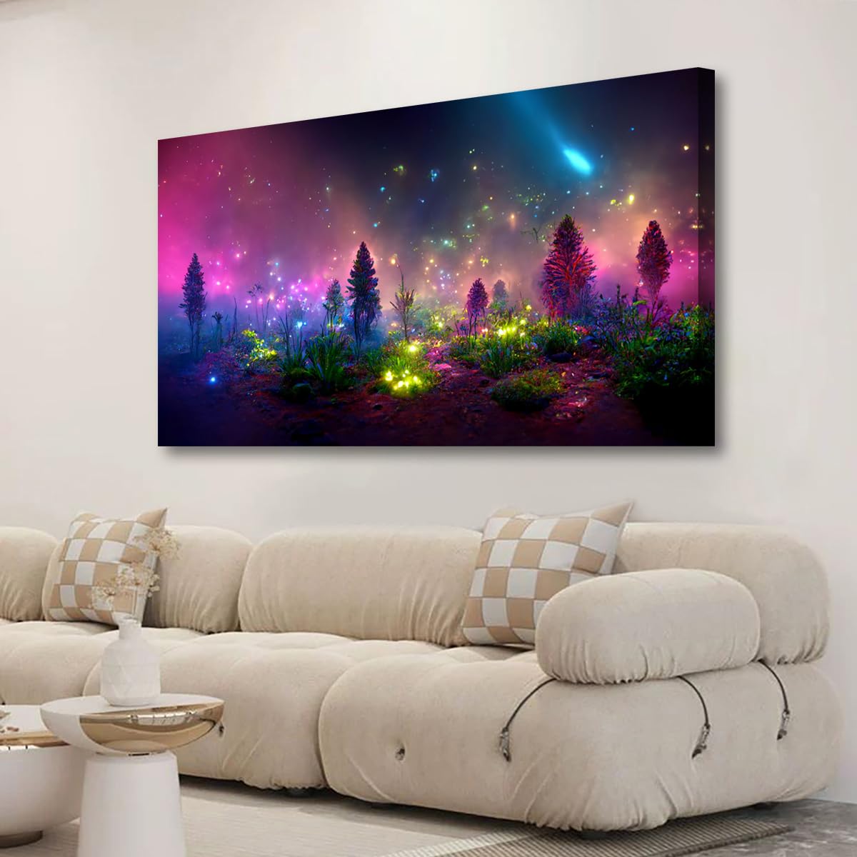 Wall Art Lake Mountain Landscape Picture Print Canvas Wall Art Modern Giclee Artwork Home Decor Stretched and Framed Ready to Hang,2cm Thick Frame, Waterproof Artwork