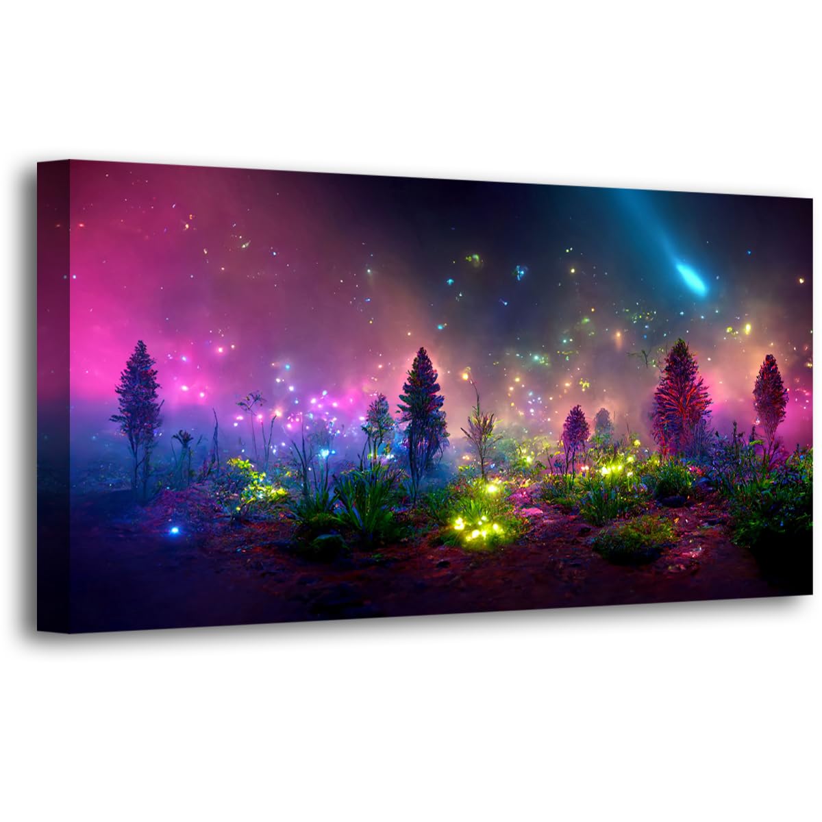 Wall Art Lake Mountain Landscape Picture Print Canvas Wall Art Modern Giclee Artwork Home Decor Stretched and Framed Ready to Hang,2cm Thick Frame, Waterproof Artwork
