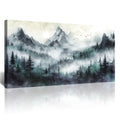 Lapremoly Canvas Wall Art for Living Room, Bedroom, Office - Modern Abstract Mountain Scenery Paintings, Misty Forest Landscape Pictures - Home Decorations Artwork
