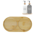 Bamboo soap Dispenser Tray, Bathroom Countertop Tray Kitchen Tray Bamboo T ray Sink T ray Dresser Jewelry Ring Dish, Comestic Holder Bathtub Organizer, Ideal for Jewelry, Cosmetics, and Small Items