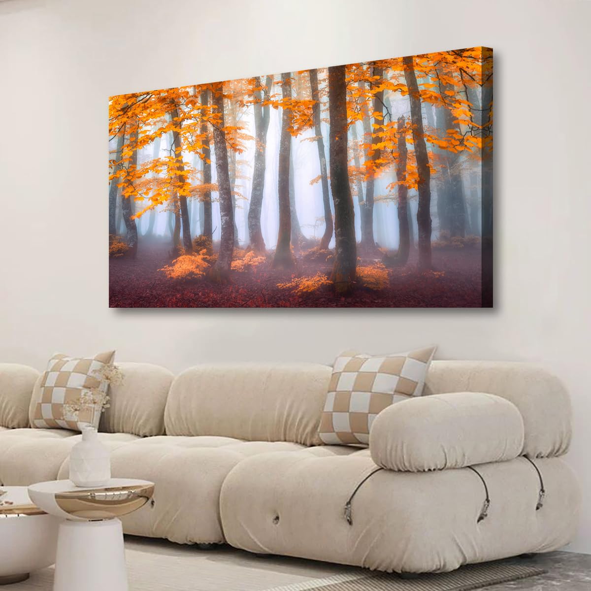 Wall Art Lake Mountain Landscape Picture Print Canvas Wall Art Modern Giclee Artwork Home Decor Stretched and Framed Ready to Hang,2cm Thick Frame, Waterproof Artwork