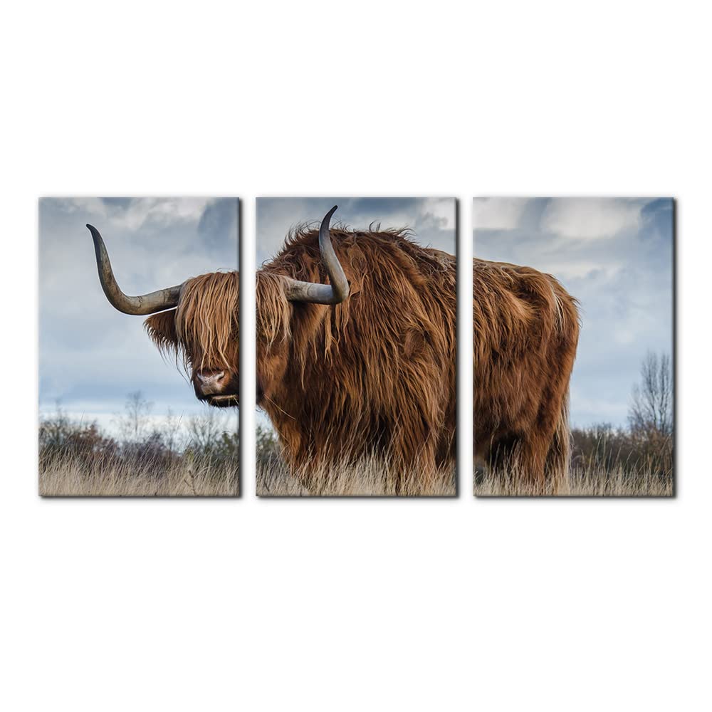 3 Pieces Mountain Canvas Wall Art for Living Room Nature Landscape Picture Sunflower Wall Decor for Bedroom Home Decoration Sunrise Grand Teton National Park Painting Framed Artwork - 12" x 16" x 3