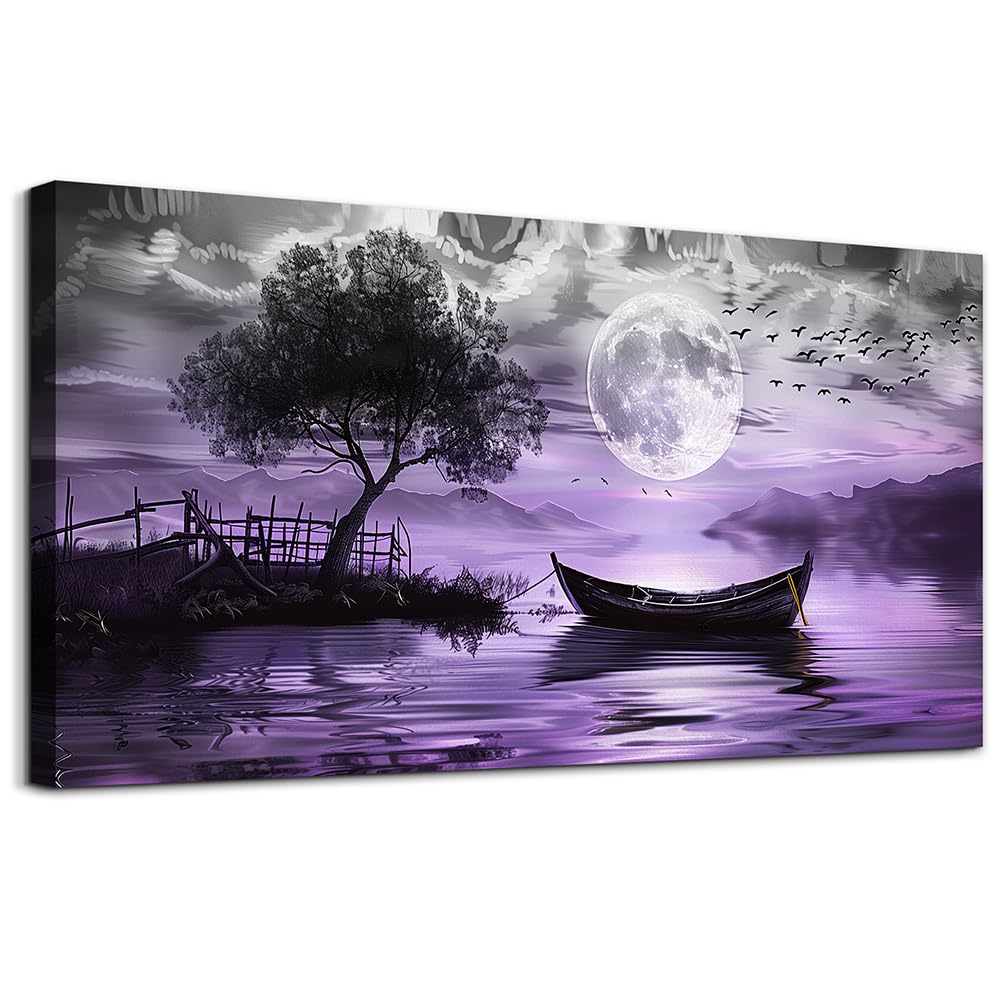 hyidecorart Vintage Farmhouse Wildflower Wall Paintings Canvas Wall Art for Living Room Wall Decor for Bedroom Office Decorations Nature Landscape Picture Artwork Aesthetic Home Decor Ready To Hang