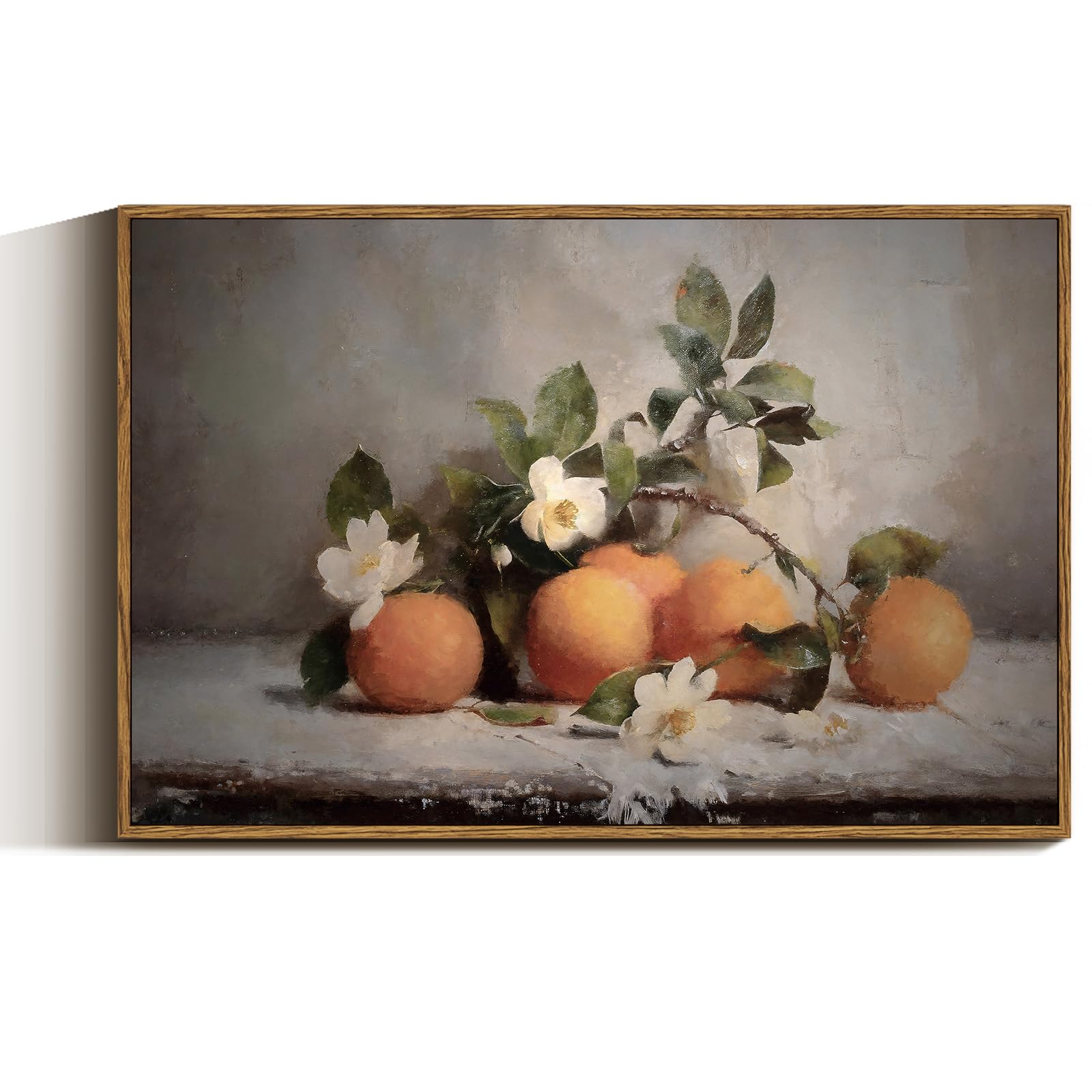 VIYYIEA Vintage Landscape Large Framed Wall Art, Nature Wilderness Scenery Paintings Decor Aesthetic, 24x36 Inch Canvas Print Artwork, Retro Farm Landscape Wall Pictures for Bedroom Living Room