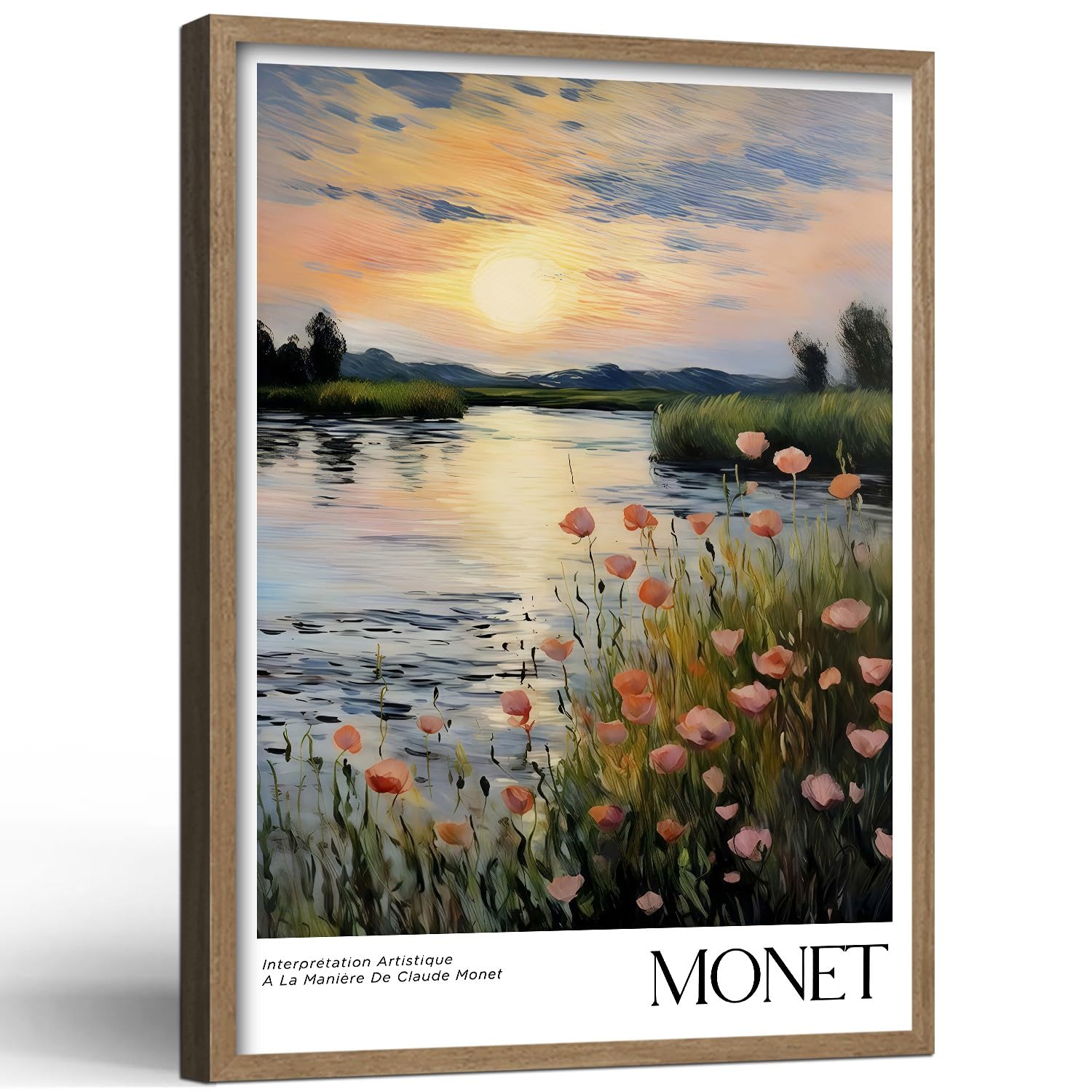 2Pcs Framed Canvas Wall Art Countryside Artwork Prints Landscape Posters Gallery Retro Classic Nature Pictures Home Decor Living Room Bedroom Office Farmhouse 12X16 Inch Ready to Hang
