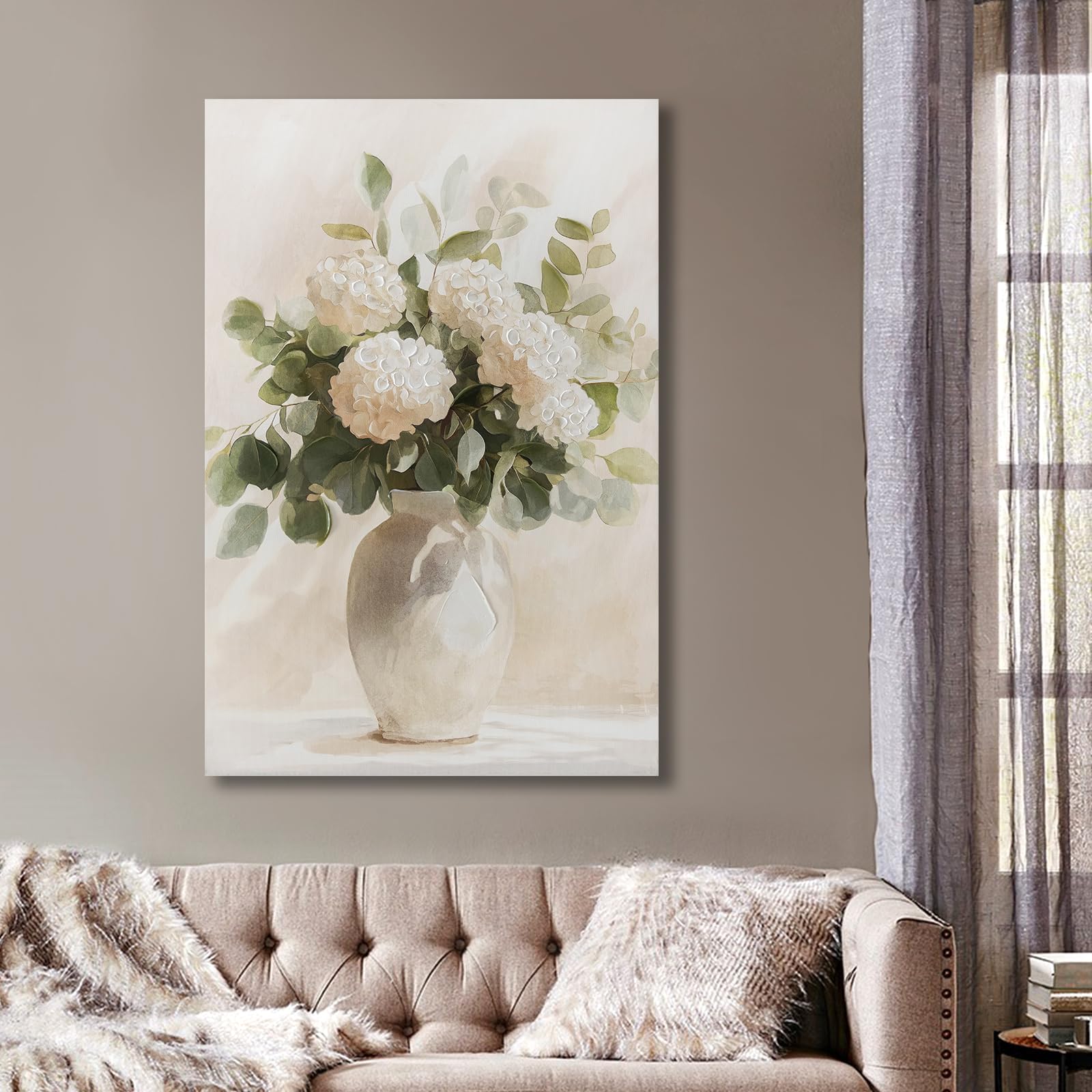 Nature Landscape Large Wall Art Canvas Picture，Horizontal Dock Forest Artwork Decor，Modern Hand Painted Textured Lake Scenery Artwork Painting Decor, Wall Pictures for Bedroom Living Room 40x 28 Inch