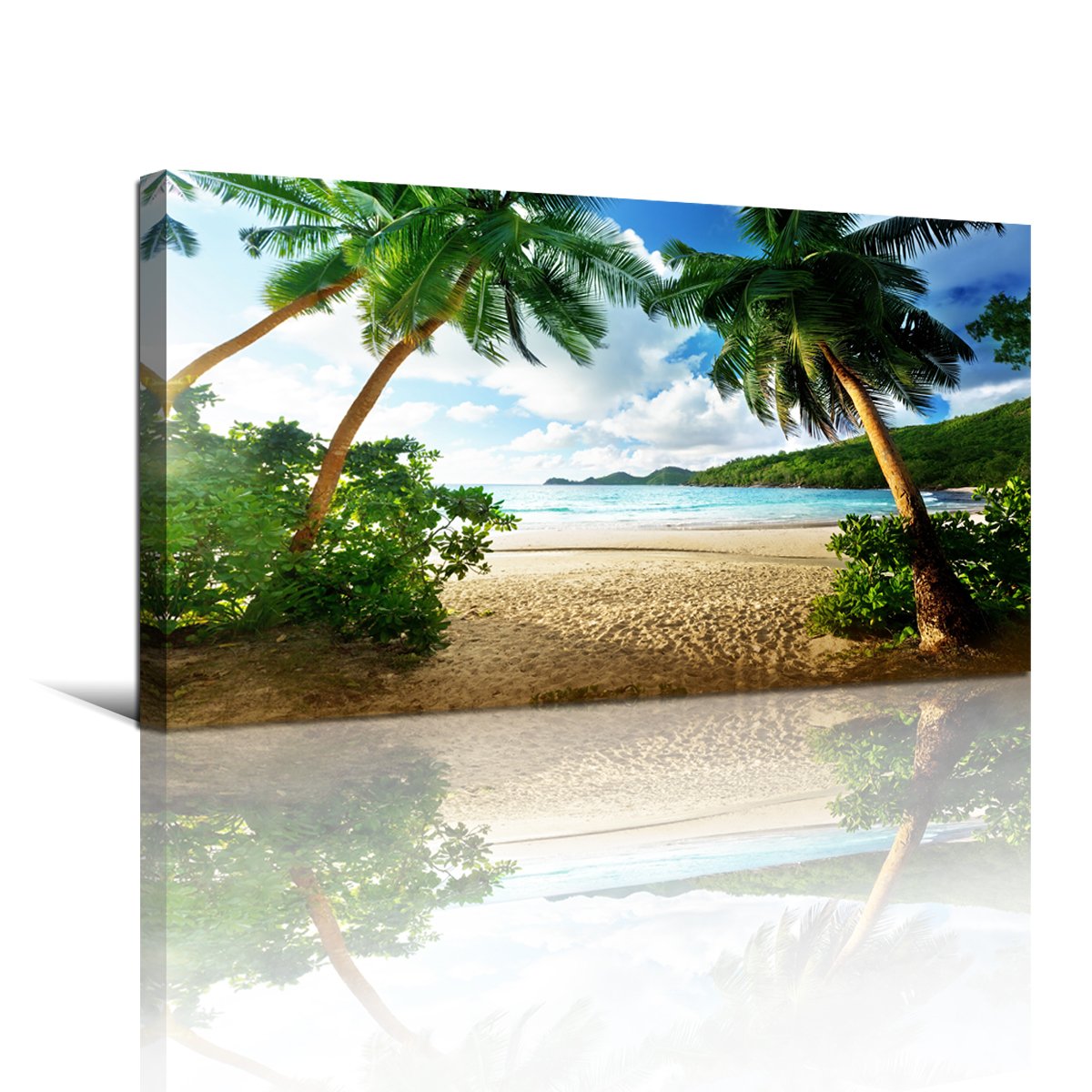 Wall Art Lake Mountain Landscape Picture Print Canvas Wall Art Modern Giclee Artwork Home Decor Stretched and Framed Ready to Hang,2cm Thick Frame, Waterproof Artwork