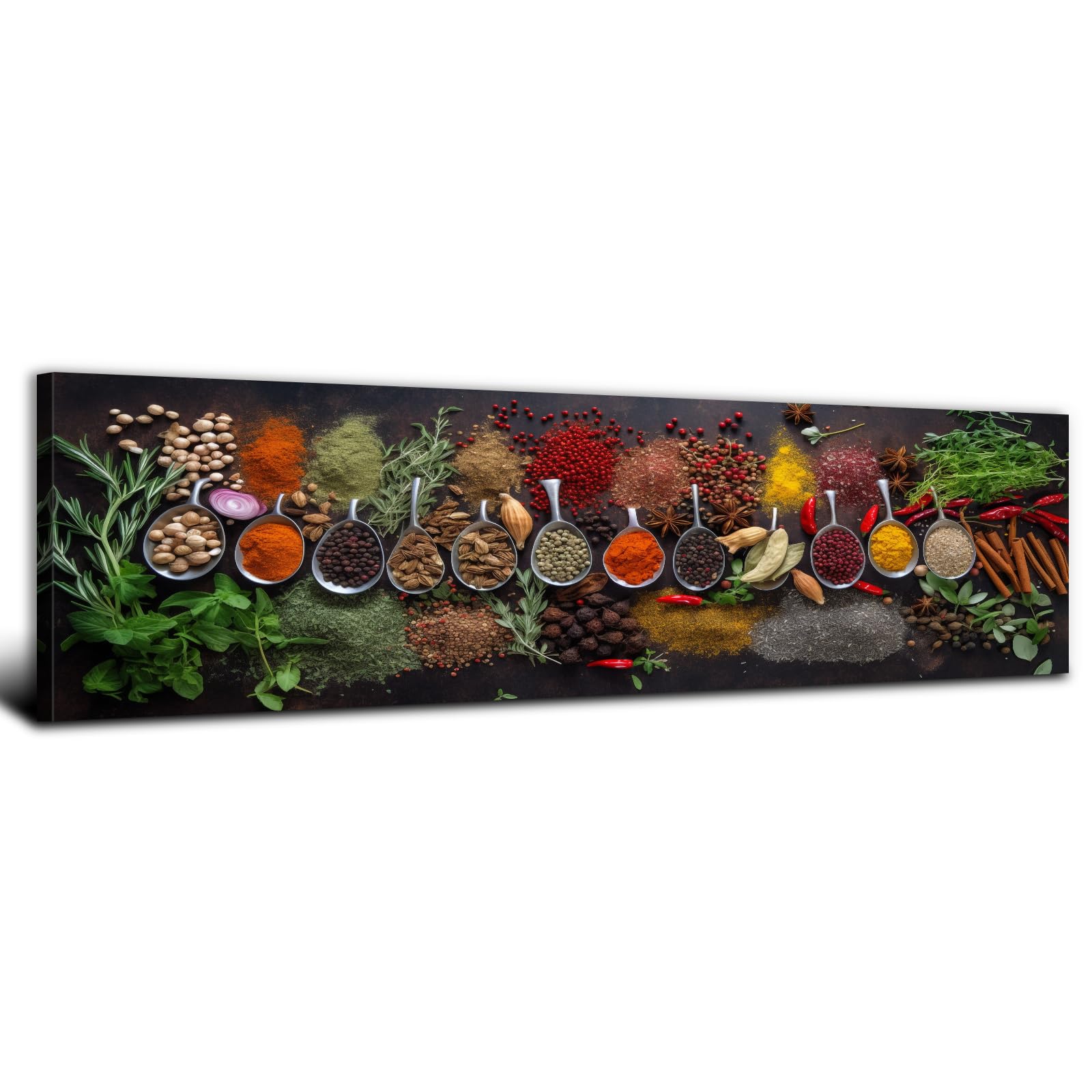 Rustic Wildflower Wall Art Colorful Farmhouse Floral Scenery Picture Decor Watercolor Flower Landscape Wood Grain Prints Painting Artwork for Living Room Office Bathroom Bedroom Home Decoration 14x48"