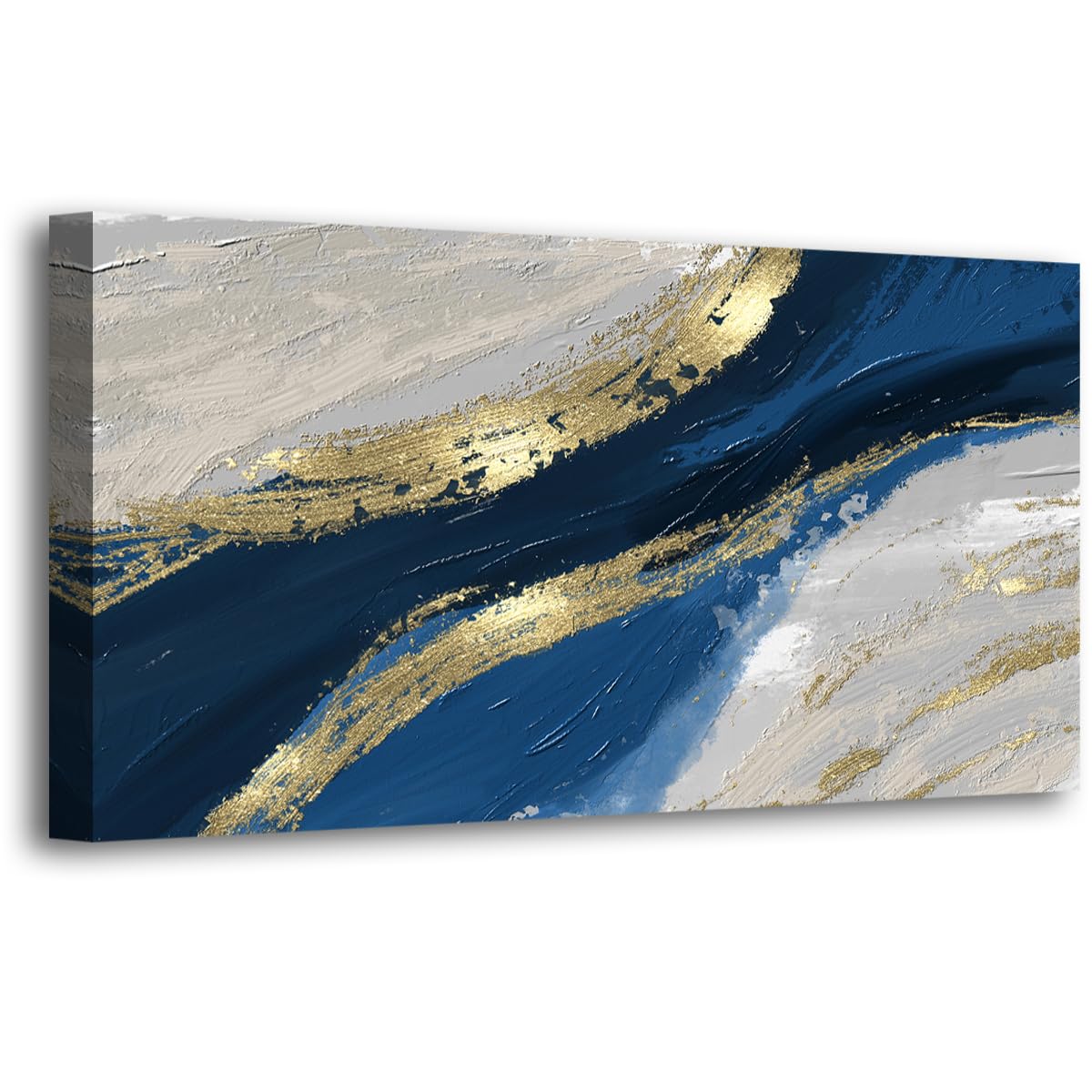 Wall Art Lake Mountain Landscape Picture Print Canvas Wall Art Modern Giclee Artwork Home Decor Stretched and Framed Ready to Hang,2cm Thick Frame, Waterproof Artwork