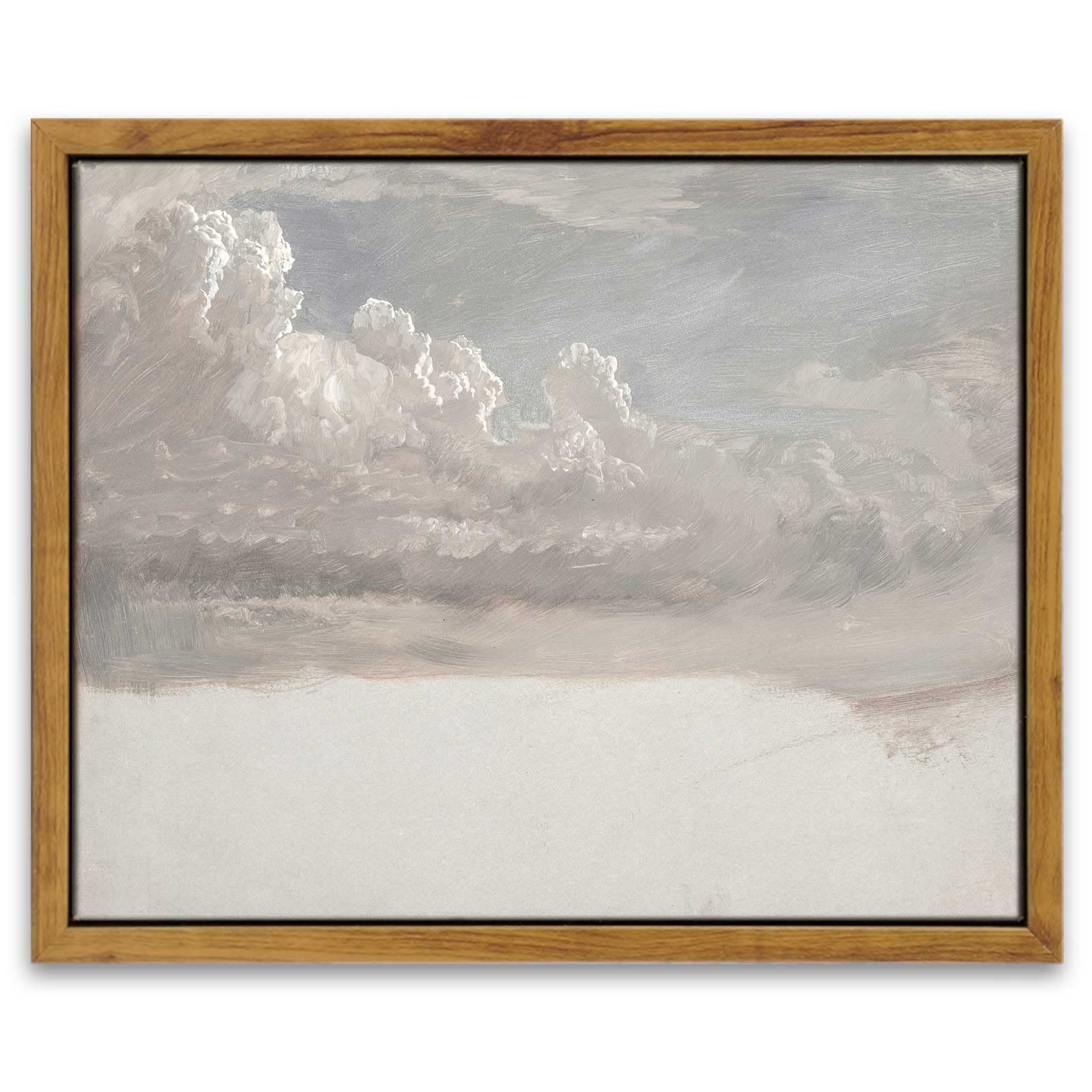 InSimSea Framed Canvas Wall Art Vintage Decor, Landscape Wall Art, Meadow with Flowers Art, Modern Farmhouse Decor, Cottagecore Bedroom Bathroom Office Decorations, 24"x36"