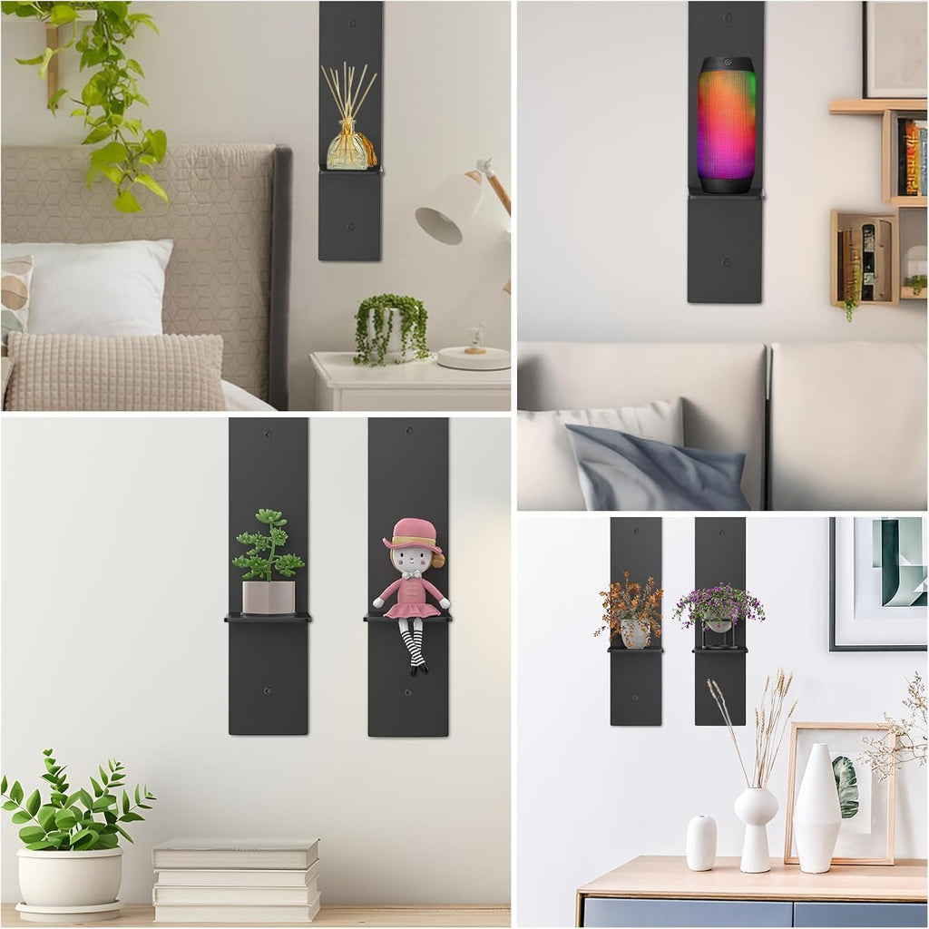 Wall Candle sconces Set of Two,GWEUZMAL Metal Candle Sconces, Black Wall Candle Holder for Living Room Entryway,Fireplace,Wedding