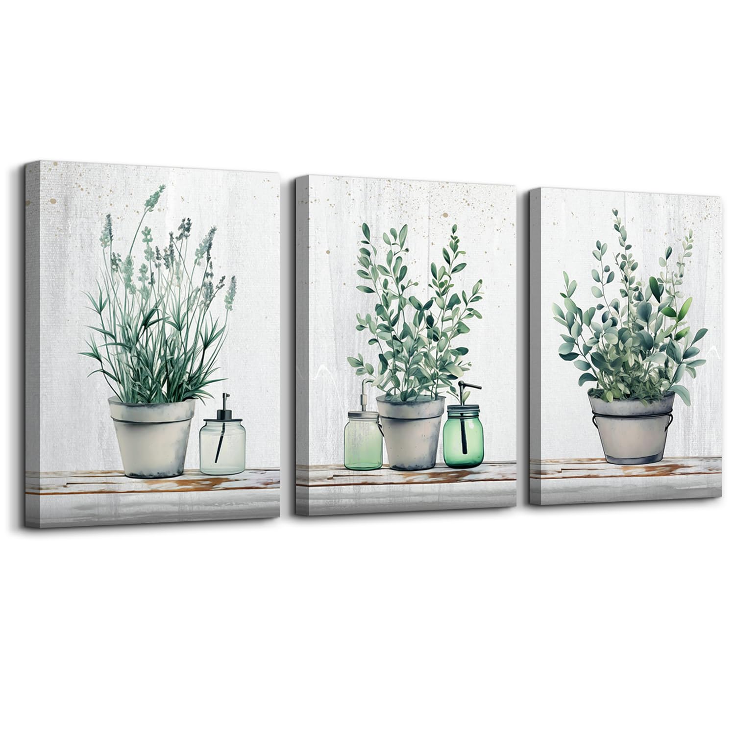 MHARTK66 Wall Art for Living Room Modern Wall Decor for Bedroom Office Decor Abstract Mountain Forest Landscapes Ink Painting 3 Piece Framed Canvas Art Prints Ready to Hang Wall Pictures Home Decor