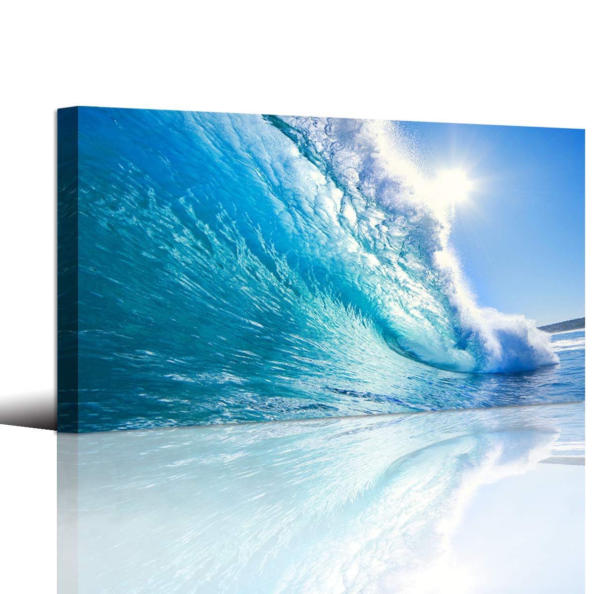 Wall Art Lake Mountain Landscape Picture Print Canvas Wall Art Modern Giclee Artwork Home Decor Stretched and Framed Ready to Hang,2cm Thick Frame, Waterproof Artwork