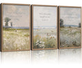 2Pcs Framed Canvas Wall Art Countryside Artwork Prints Landscape Posters Gallery Retro Classic Nature Pictures Home Decor Living Room Bedroom Office Farmhouse 12X16 Inch Ready to Hang