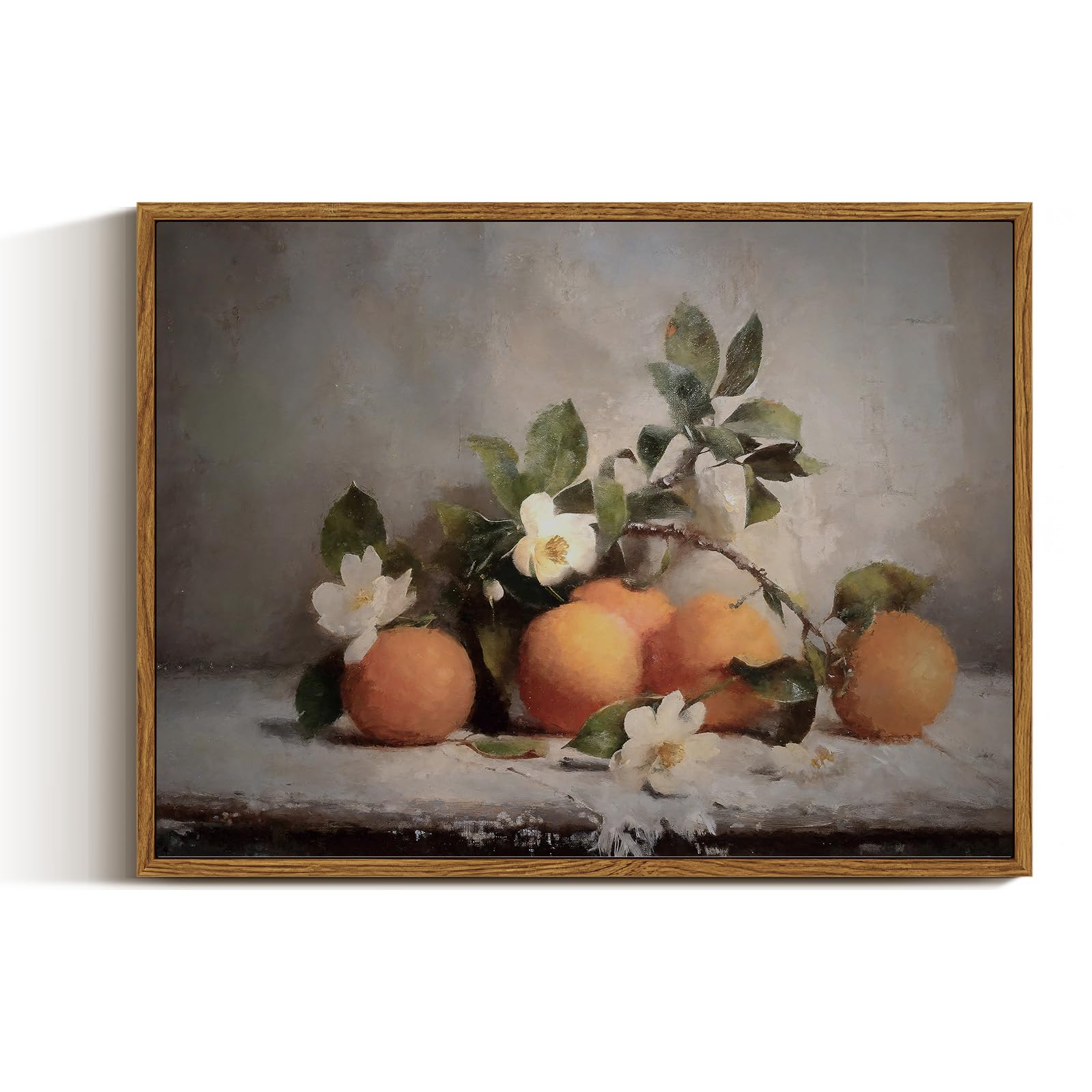 VIYYIEA Vintage Landscape Large Framed Wall Art, Nature Wilderness Scenery Paintings Decor Aesthetic, 24x36 Inch Canvas Print Artwork, Retro Farm Landscape Wall Pictures for Bedroom Living Room