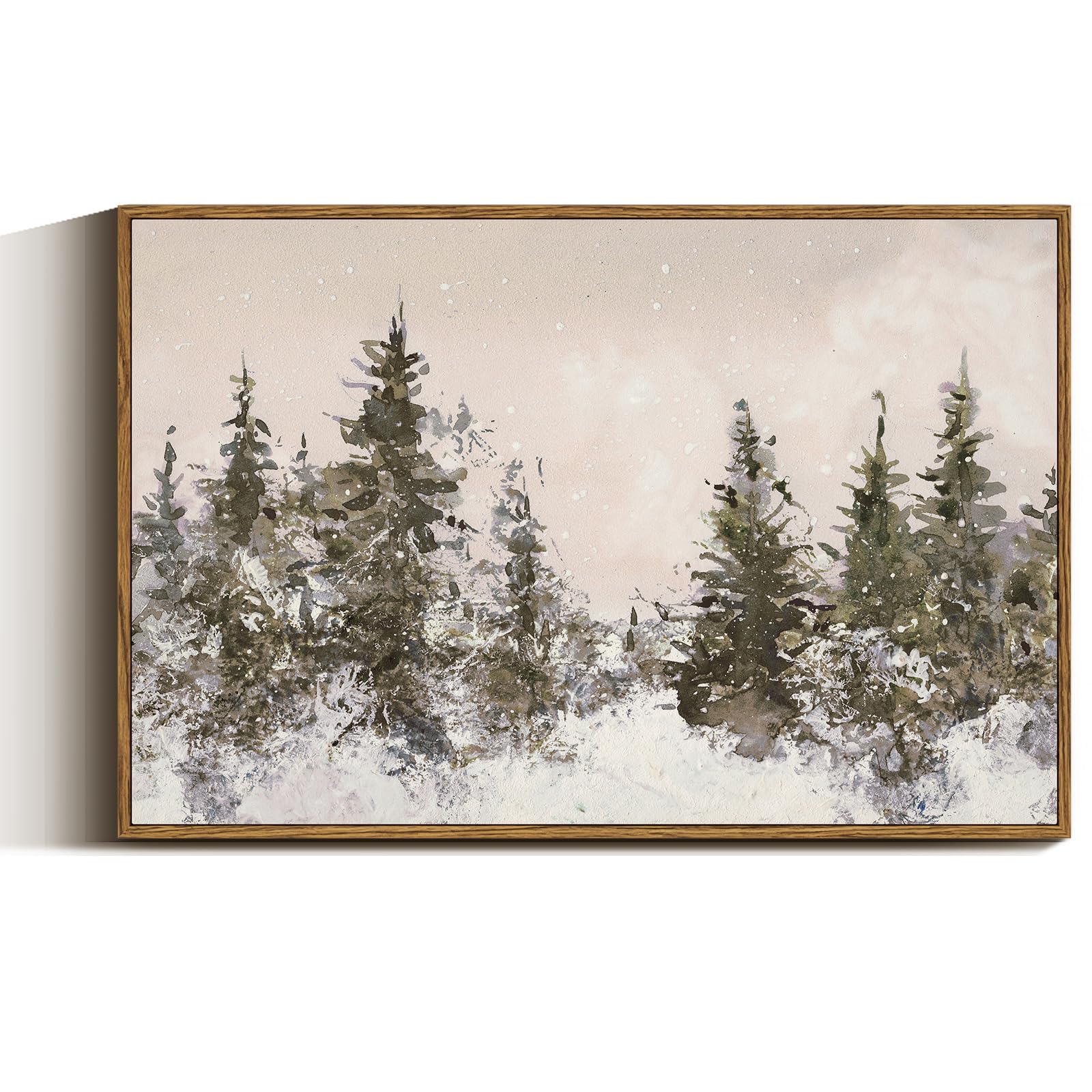 VIYYIEA Vintage Landscape Large Framed Wall Art, Nature Wilderness Scenery Paintings Decor Aesthetic, 24x36 Inch Canvas Print Artwork, Retro Farm Landscape Wall Pictures for Bedroom Living Room
