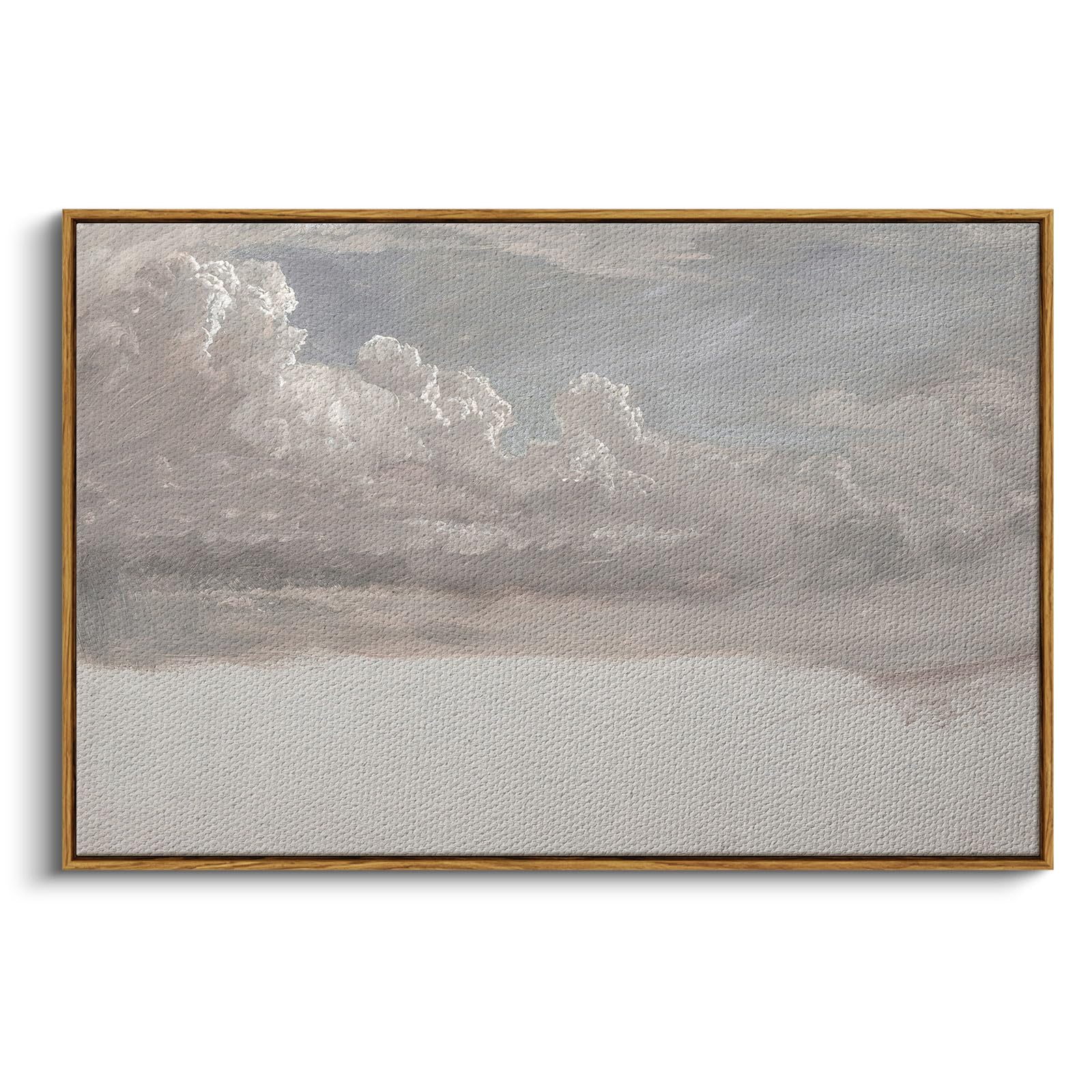 InSimSea Framed Canvas Wall Art Vintage Decor, Landscape Wall Art, Meadow with Flowers Art, Modern Farmhouse Decor, Cottagecore Bedroom Bathroom Office Decorations, 24"x36"