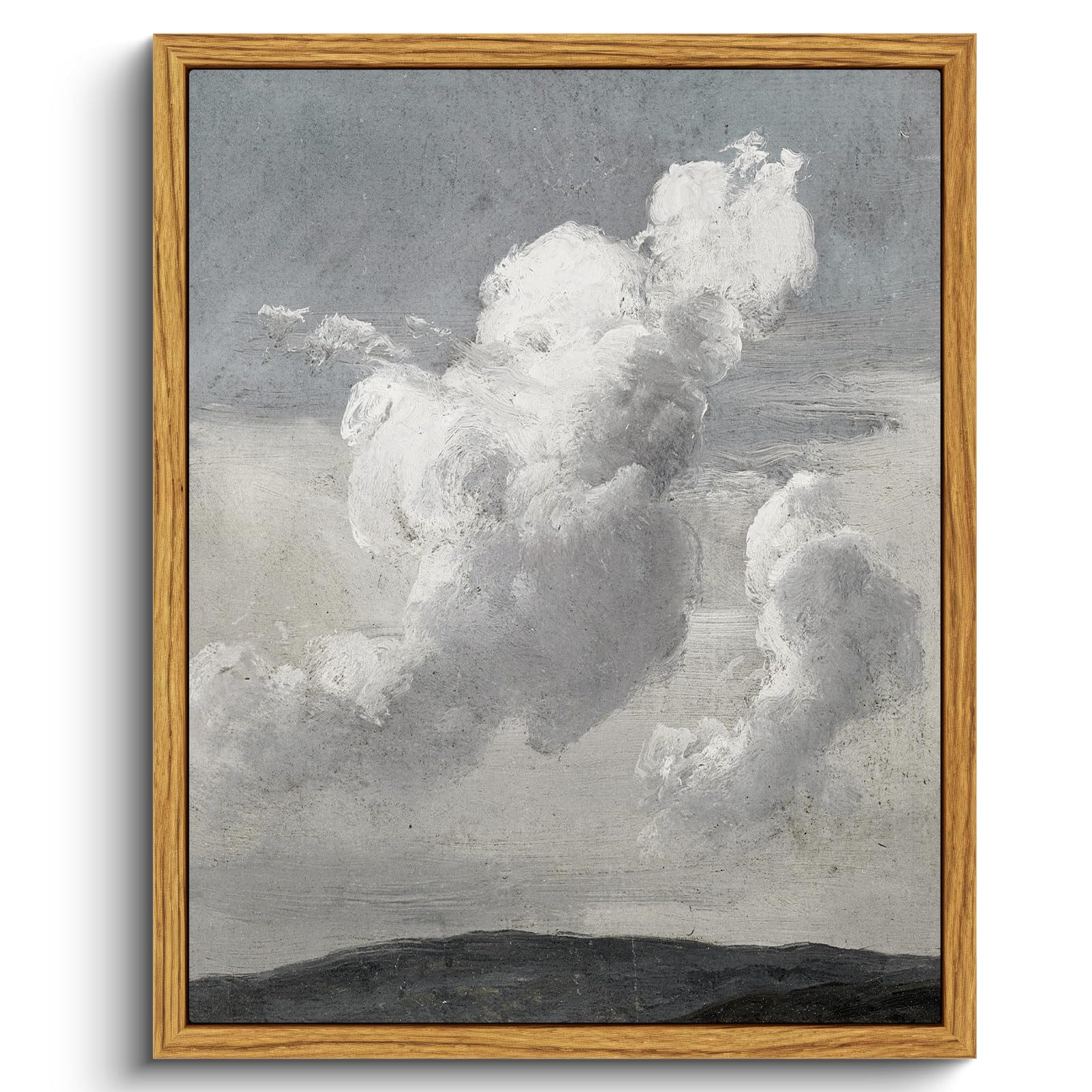 VIYYIEA Vintage Landscape Large Framed Wall Art, Nature Wilderness Scenery Paintings Decor Aesthetic, 24x36 Inch Canvas Print Artwork, Retro Farm Landscape Wall Pictures for Bedroom Living Room