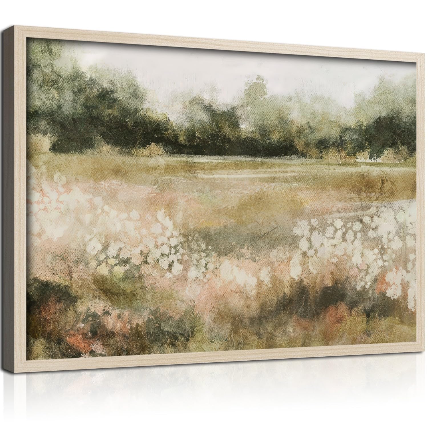 2Pcs Framed Canvas Wall Art Countryside Artwork Prints Landscape Posters Gallery Retro Classic Nature Pictures Home Decor Living Room Bedroom Office Farmhouse 12X16 Inch Ready to Hang