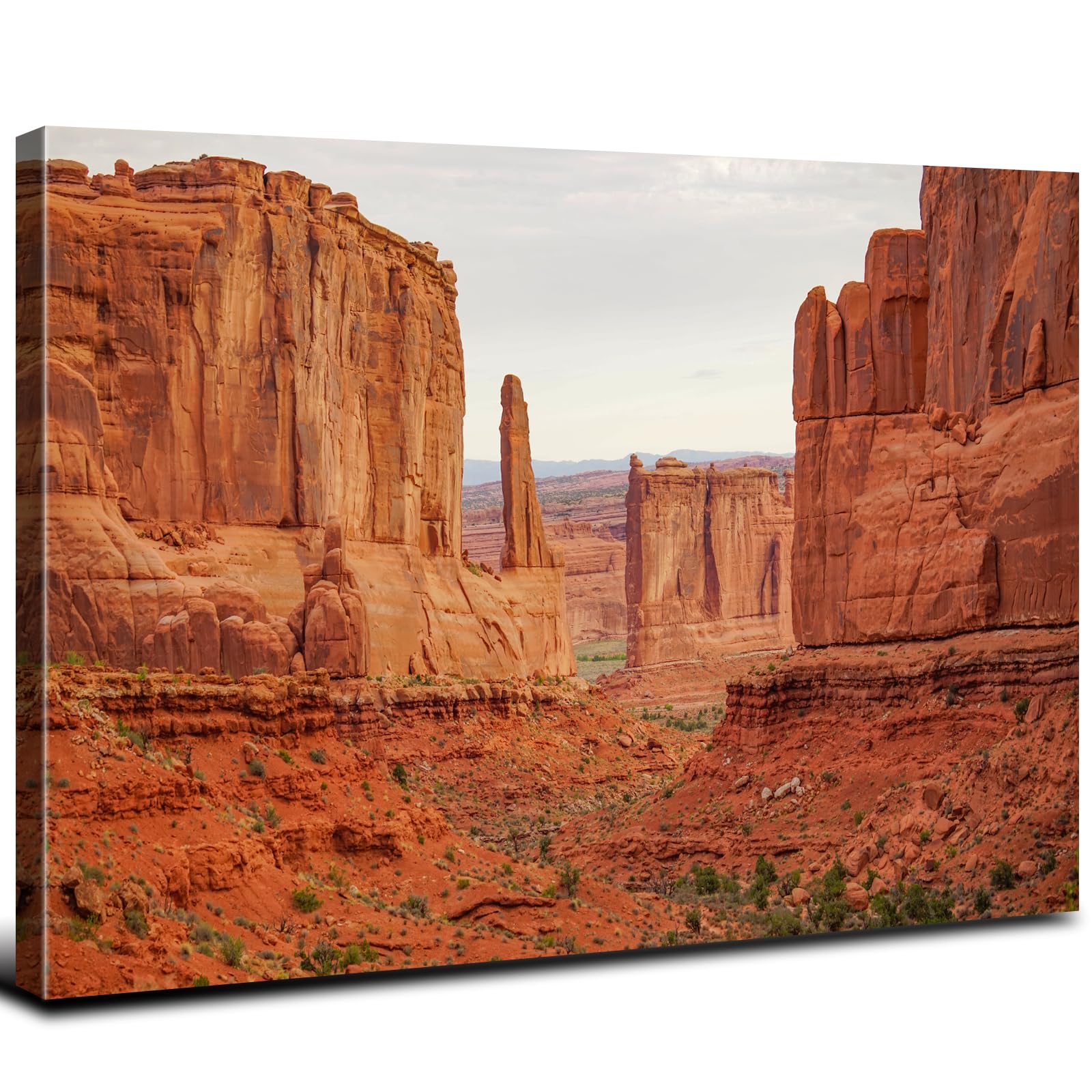 Sunrise Forest Canvas Wall Art for Living Room Nature Landscape Pictures Wall Decor Sunset Woods Mountain Painting Sunset Trees Trail Scenery Photo Prints Poster Artwork Bathroom Decorations 12x16”