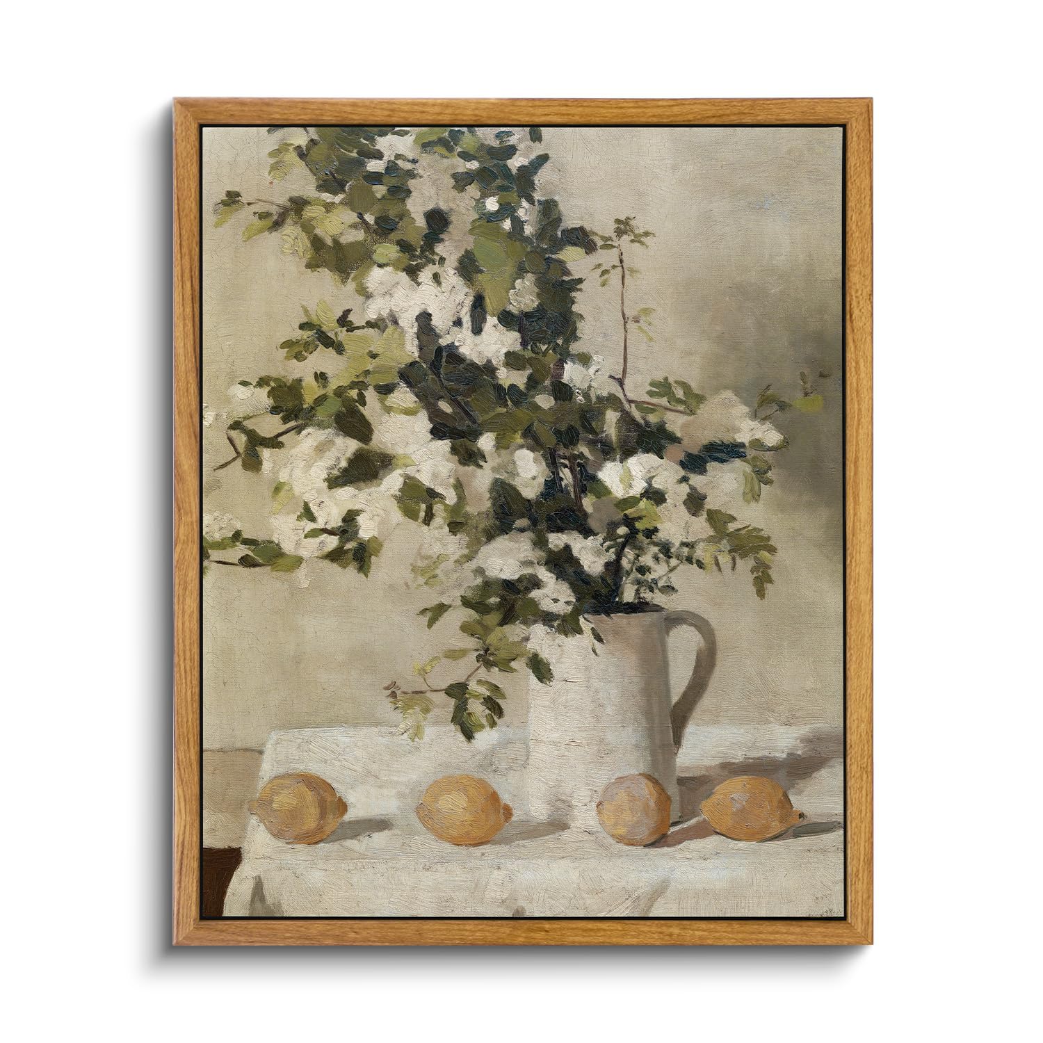 VIYYIEA Vintage Landscape Large Framed Wall Art, Nature Wilderness Scenery Paintings Decor Aesthetic, 24x36 Inch Canvas Print Artwork, Retro Farm Landscape Wall Pictures for Bedroom Living Room
