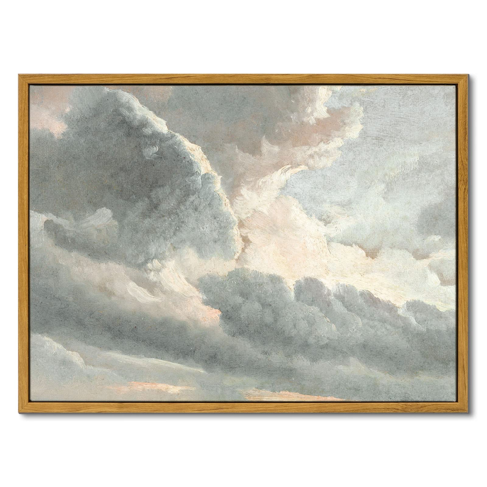 InSimSea Framed Canvas Wall Art Vintage Decor, Landscape Wall Art, Meadow with Flowers Art, Modern Farmhouse Decor, Cottagecore Bedroom Bathroom Office Decorations, 24"x36"