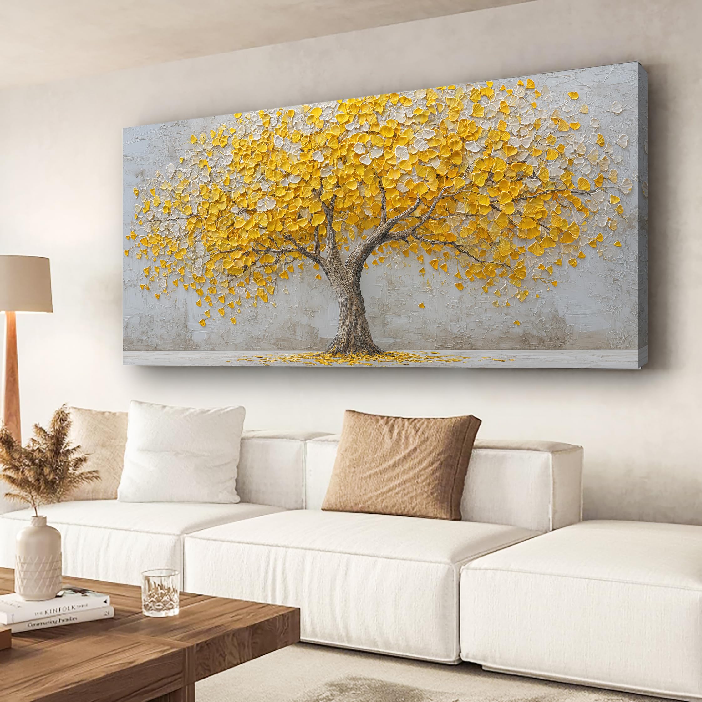 Wall Art Lake Mountain Landscape Picture Print Canvas Wall Art Modern Giclee Artwork Home Decor Stretched and Framed Ready to Hang,2cm Thick Frame, Waterproof Artwork